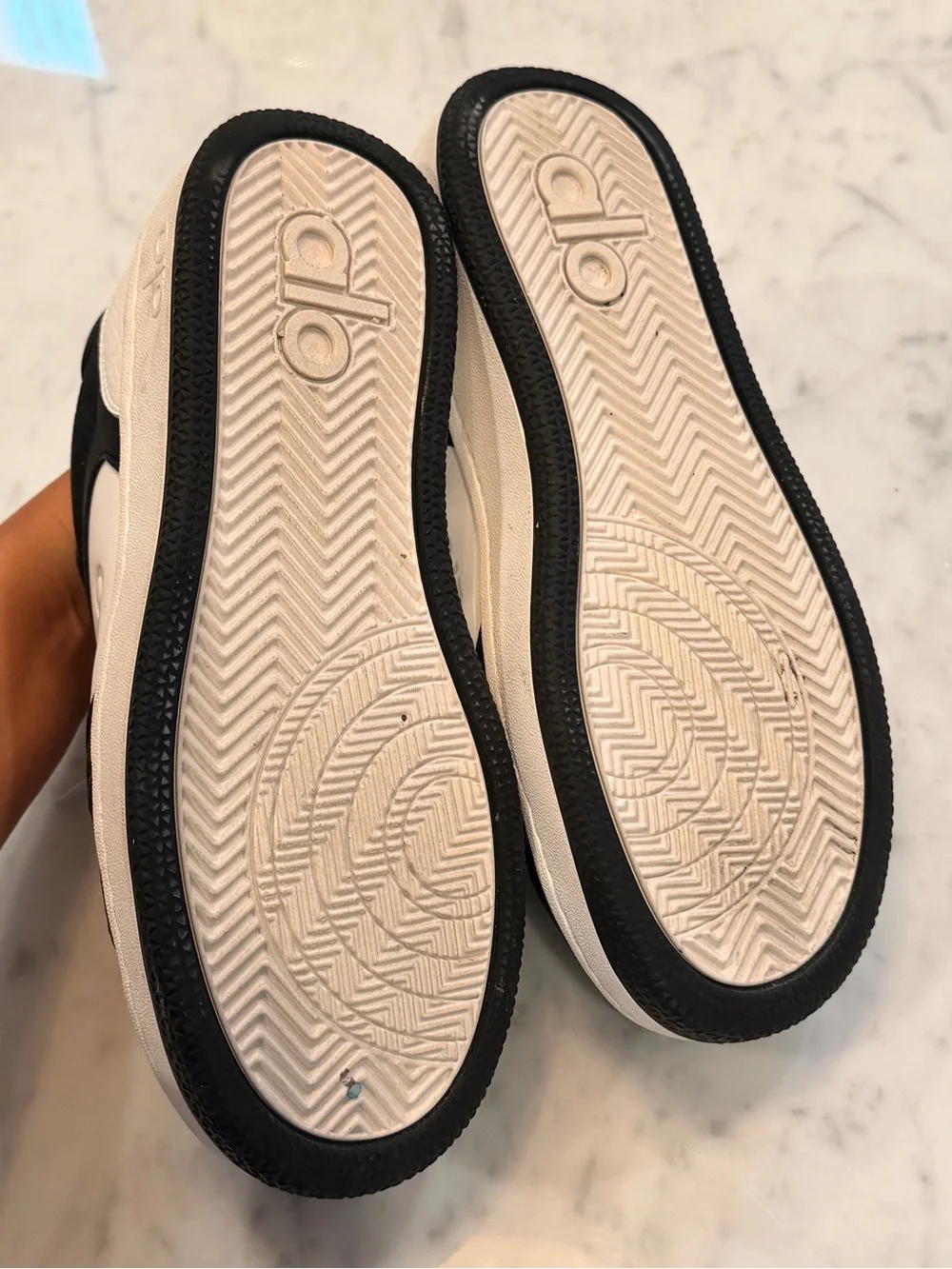 Alo Black & White Leather Sneakers
